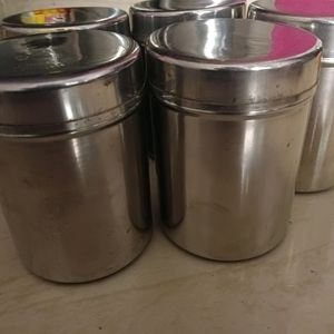 Set Of Five Steel Small Boxes