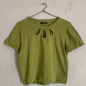 green top with neck design