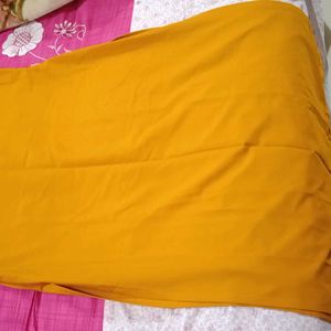 Mustard color Kurti (Size XXL), brown dupatta free