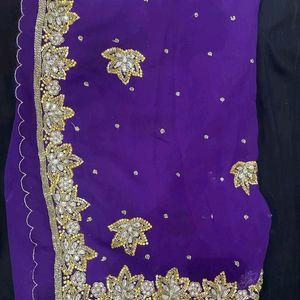 Zardozi Exclusive Purple Saree