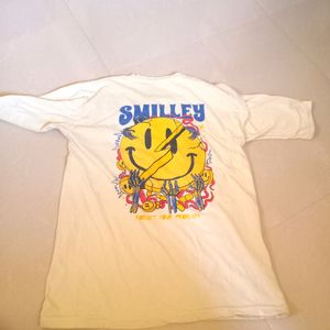 It Is A Back Print T-shirt Of Smilley