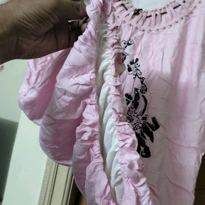 Baby Pink Sleeveless Top  Daily Wear