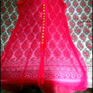 White Pink Lehenga Choli Dupatta+ Shrug