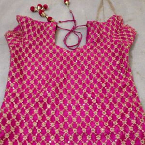 Beautiful Magenta Kurta With Dupatta