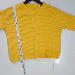 Yellow Crop Sweater