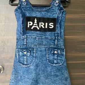 Cute Denim Dungree S/M