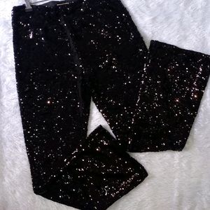 Heavy Black Sequins Trouser