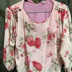 Pink Floral Top