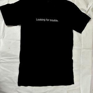 Black Slim Fit Tshirt For Ladies