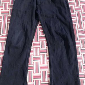 Black Colour Straight Fit Pant For Men