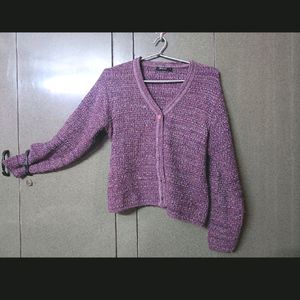 Mauve Beautiful Korean Cardigan