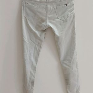 Cream Color Denim Jeans