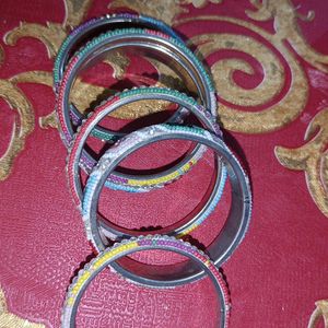 Metal Bangles gem stone