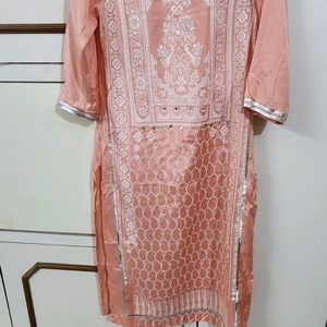 Peach Shine W Festive Kurta