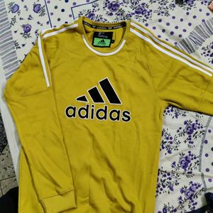 Adidas Bootleg Yellow Sweatshirt, Size:M