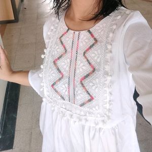 White Short Kurti