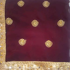 Maroon Colour Saree