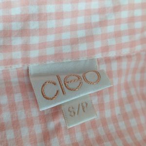 Peach Checkered Shirt