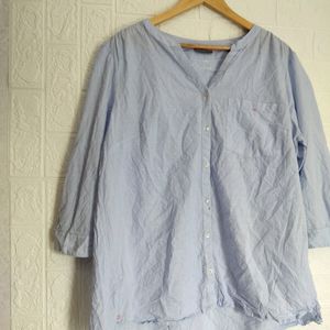 Blue Corian Thrifted Shirt