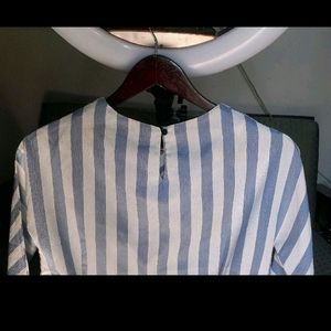 Officewear Blue White Stripped Top (Woman)