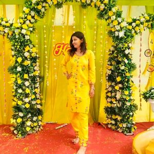 Yellow Kurta Pant Set