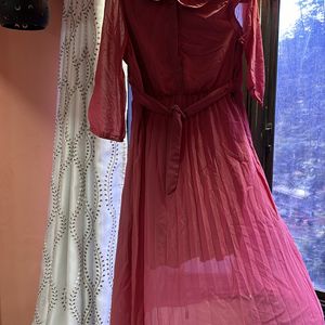 A Line Rose Pink Dress