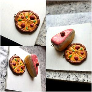 Pizza & cake Keychain