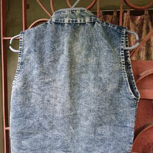 Stylish Denim Short Outer For Women