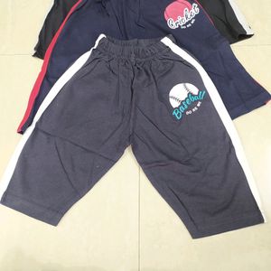 New unused Cotton 3/4 Pants For Kids four pieces