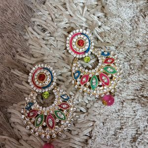 Multicolour Diamond Earrings