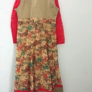 Multicolour Anarkali Pattern Kurti/Ethnic Gown