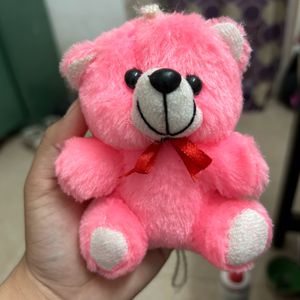 Small Cute Pink Teddy Bear / Keyring