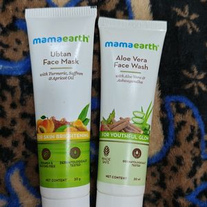 Mamaearth face wash and mask