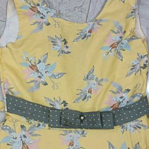 Yellow Summer Frock For Kids