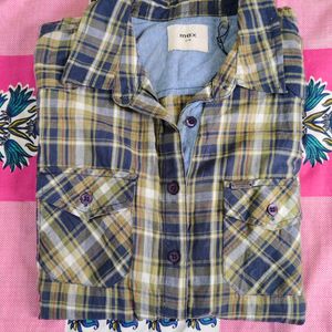 Green Checked Shirt For Women