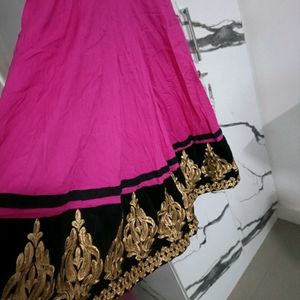 Cotton & Velvet Anarkali