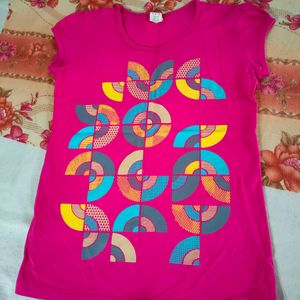 Pink Cotton Women's Top