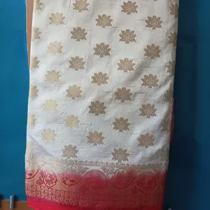 Cream Silk Saree