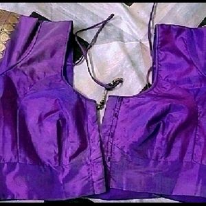 Lavender silk blouse with linning