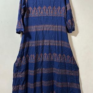 Avaasa Blue Side Open OverCoat Kurtha