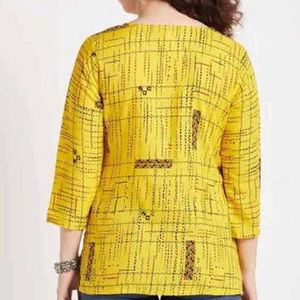 Straight Yellow Kurti