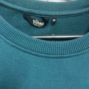 Teal Green Solid Sweatshirt