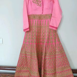 Heavy Worked Gown With Leggings And Dupatta