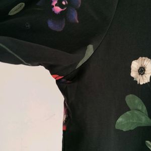 H&M Black Floral Top
