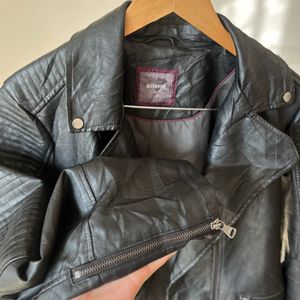 NEXT BIKER JACKET Black FAUX LEATHER