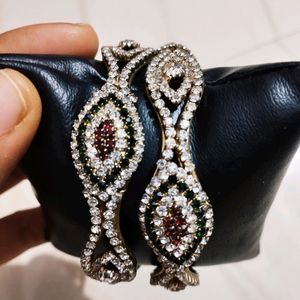 Diamond Bangles Pair