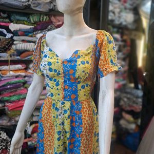 Multicolor Short Casual Dress