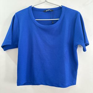 Zudio Branded Blue Crop Top