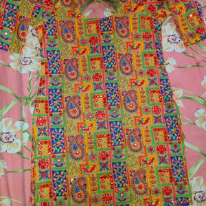 Heavy Full Embroidered Kurti With Latkan