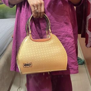 Golden Ethnic Handbag